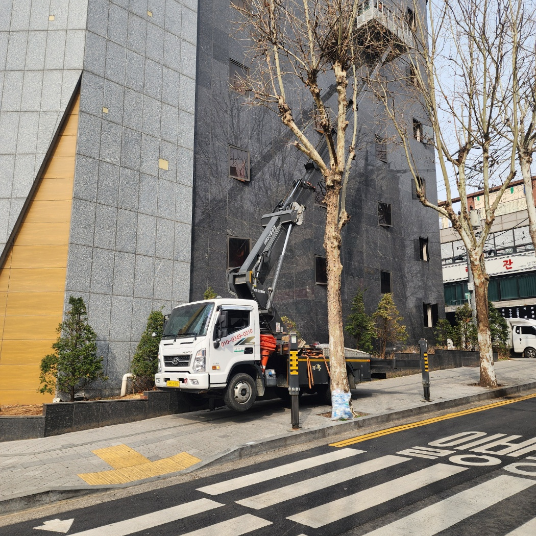 경기 법곳동 CCTV 설치 스카이차 작업