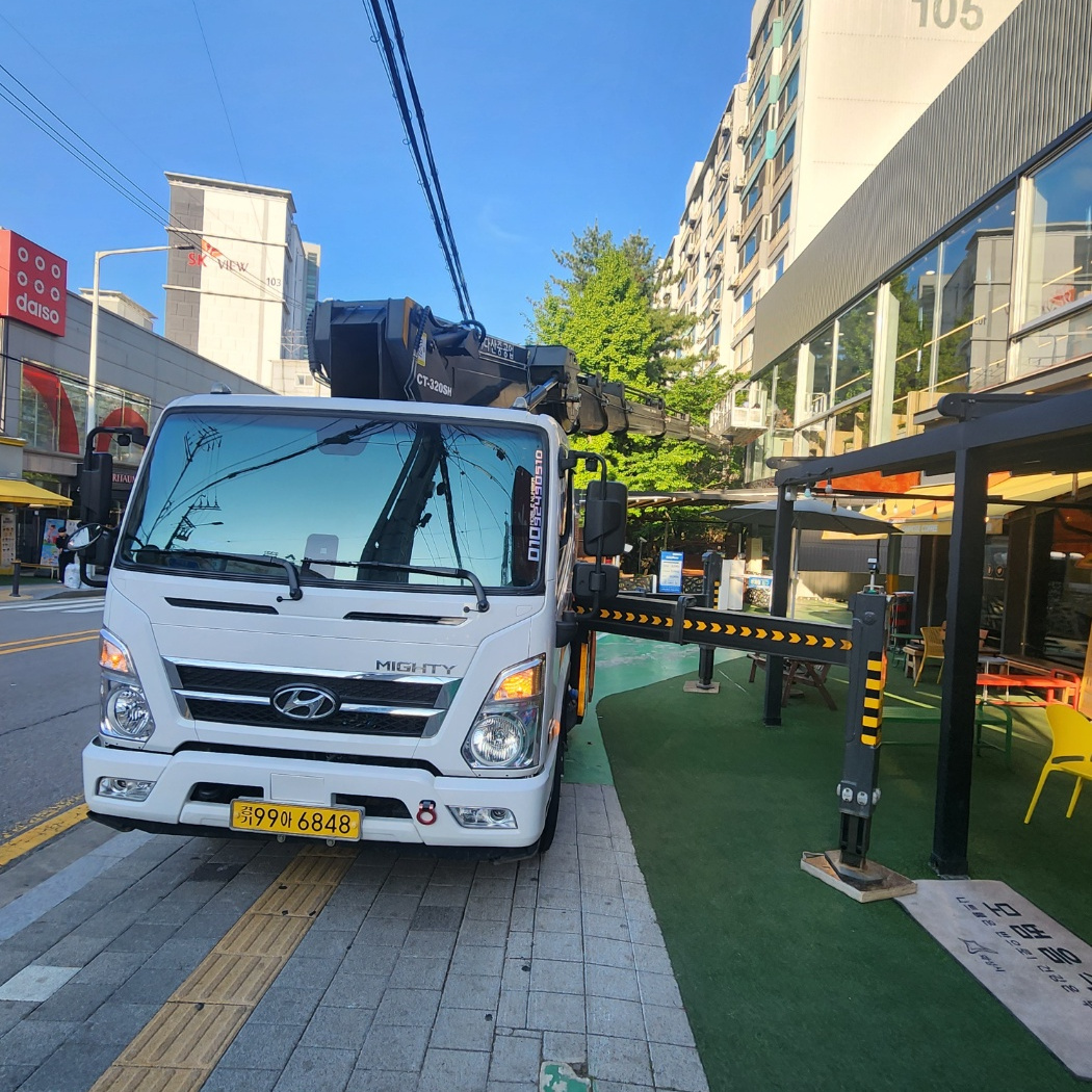경기 외벽 도색 스카이차 작업