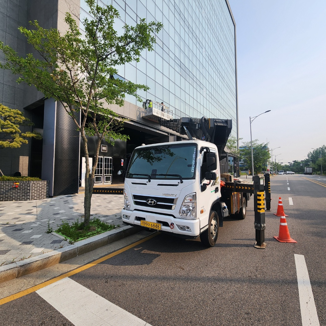 경기 창동 간판 LED 스카이차 작업