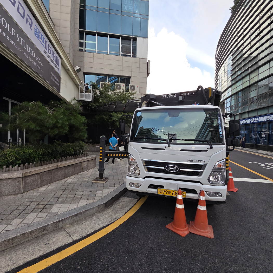 경기 미산면 CCTV 설치 스카이차 작업