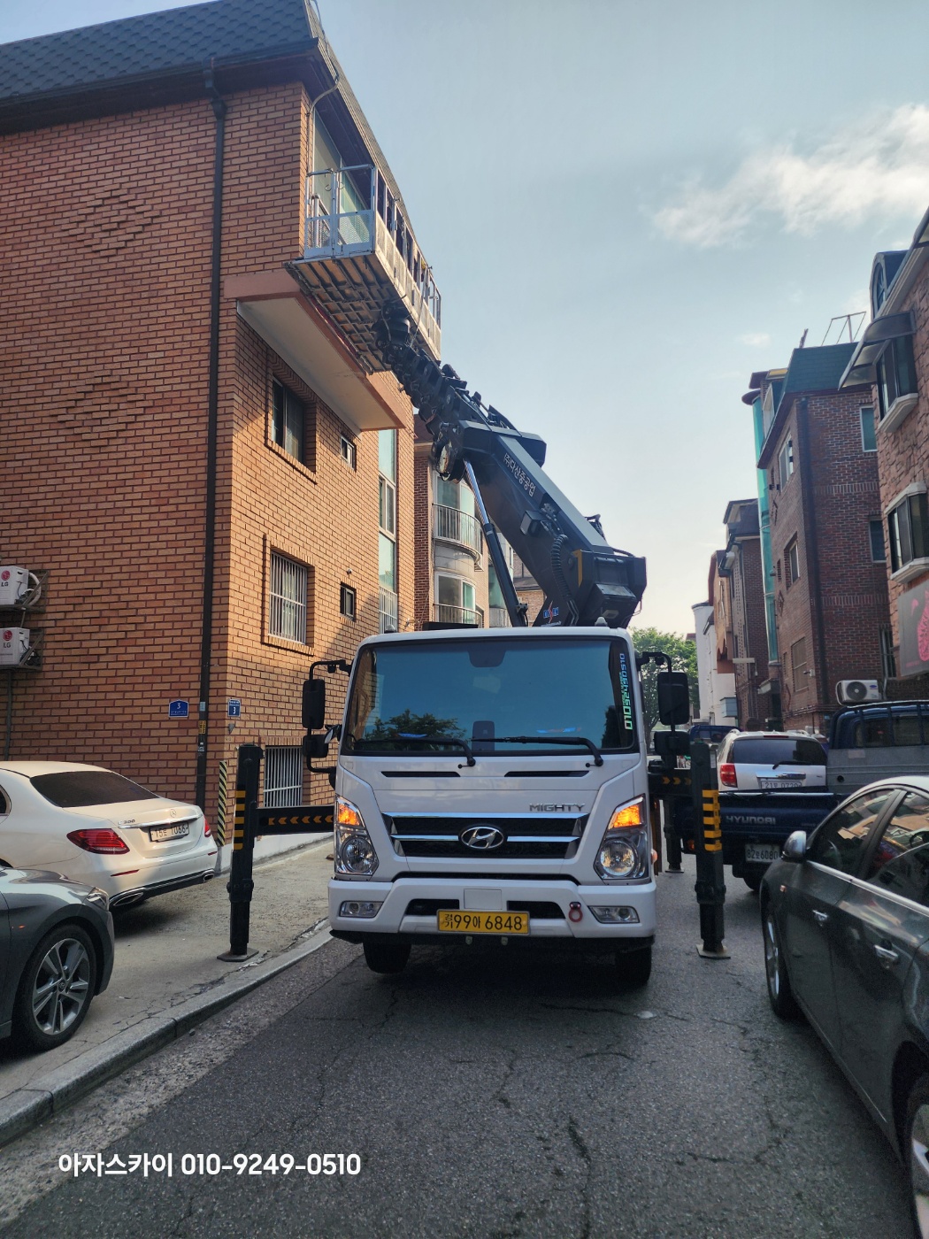 화성 스카이차 현장작업 8 - 고소작업 안전시공